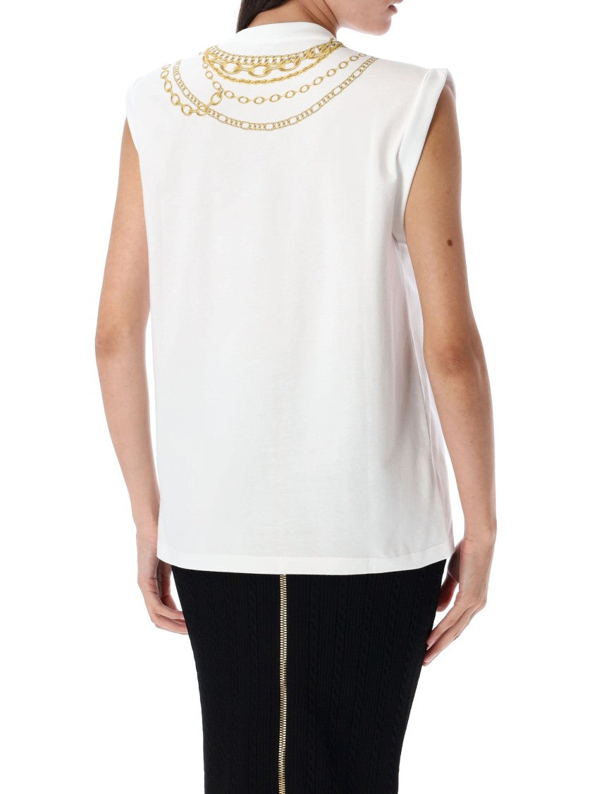 Balmain Chain Print Tank Top