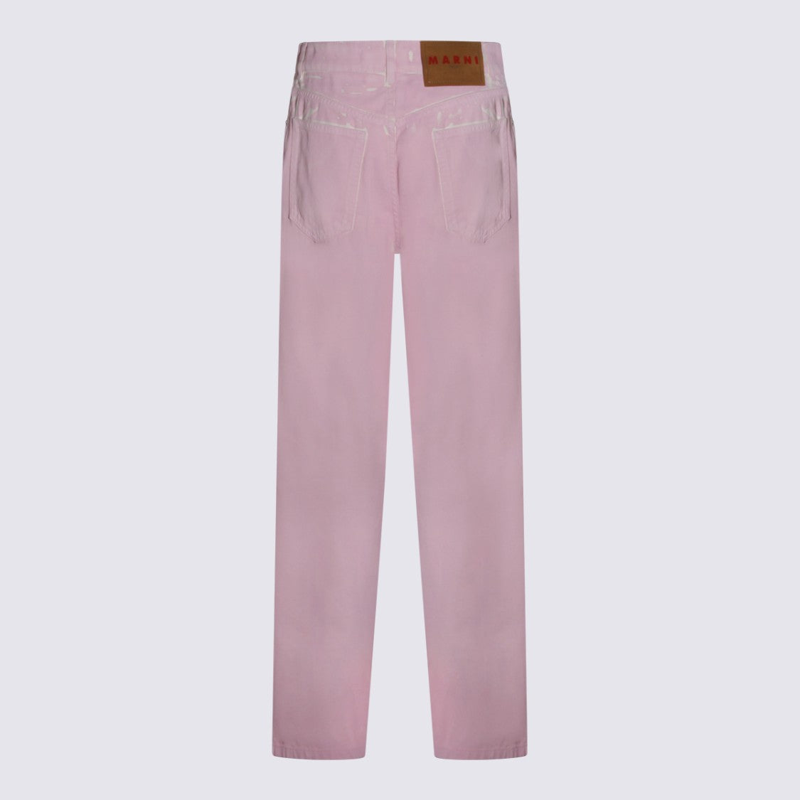 Marni Pink Cotton Wide-Leg Jeans