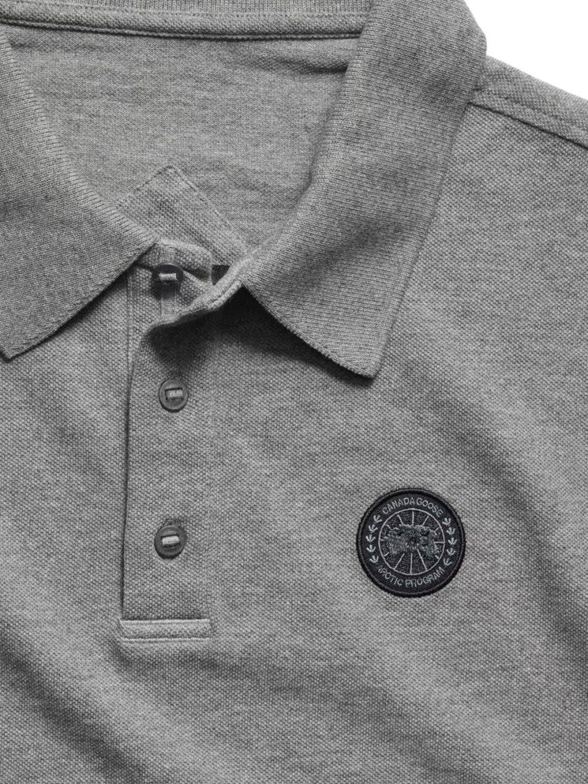 Canada Goose Beckley Textured Grey Polo Shirt