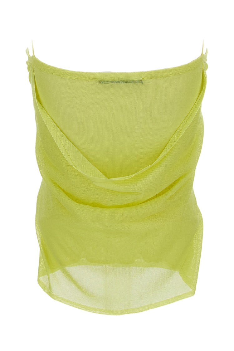 Jacquemus La Maille Plumetis Draped Top