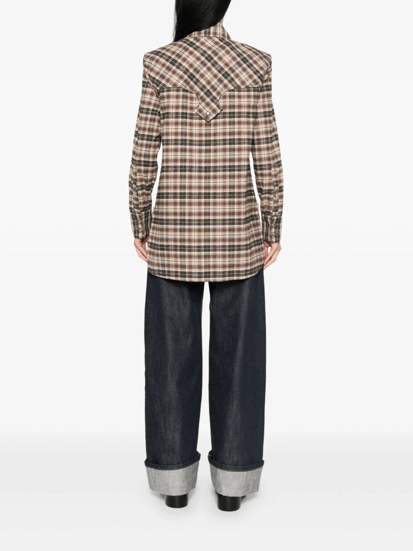 Seafarer Tex Structured Plaid Pointed-Collar Shirt