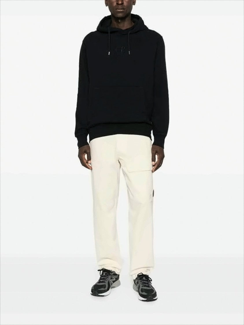 C.P. Company Relaxed Fit Straight Pants With Minimalist Design And Distinctive Patch