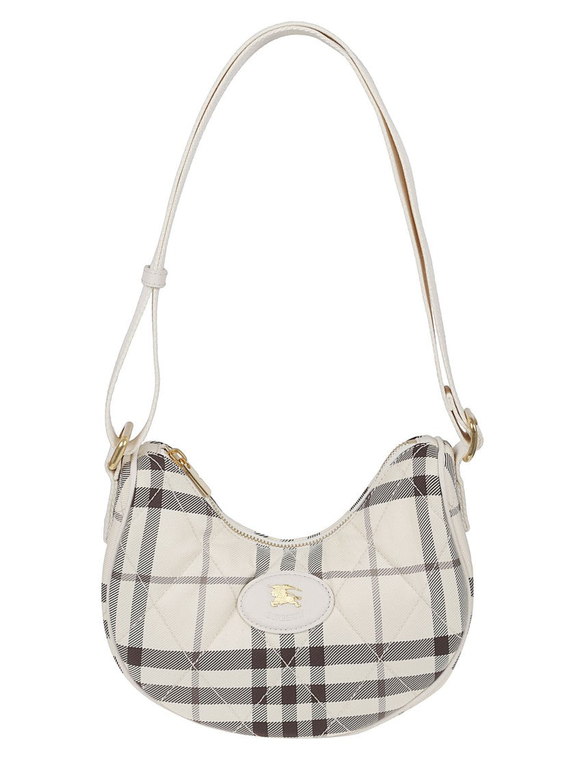 Burberry Crescent-Shaped Quilted Shoulder Bag
