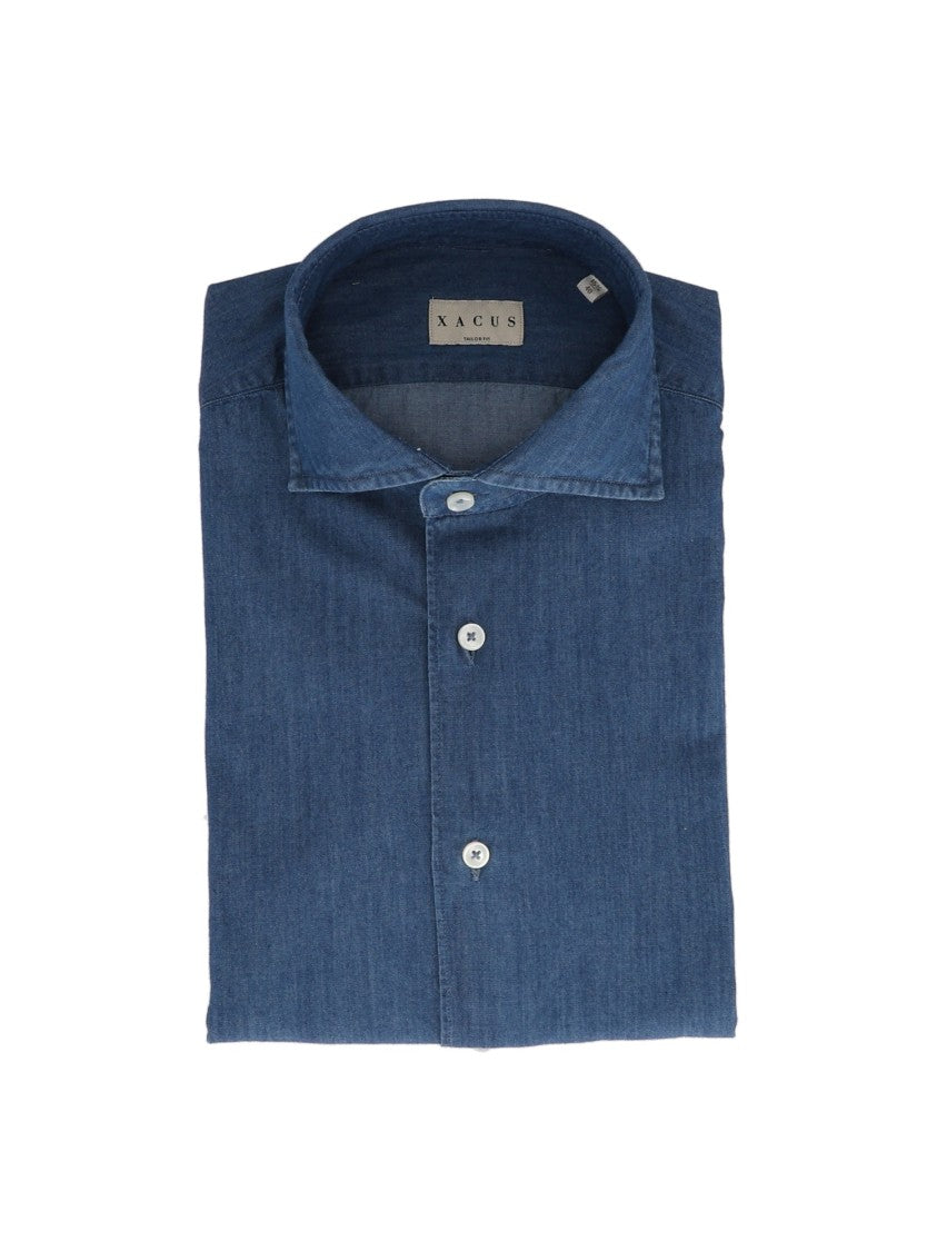 Xacus Deep Blue Button-Up Shirt