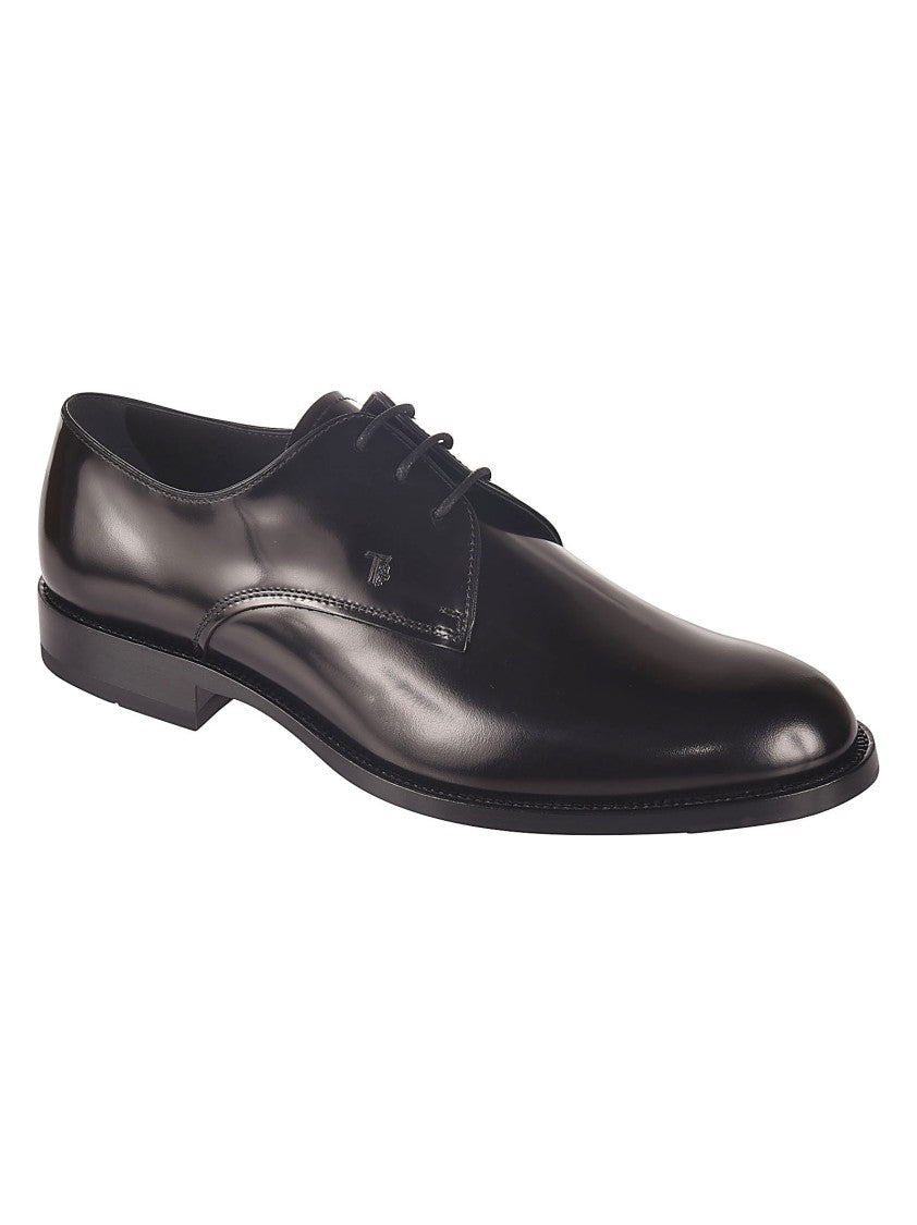 Tod's Polished Leather Lace-Up Francesina Shoes