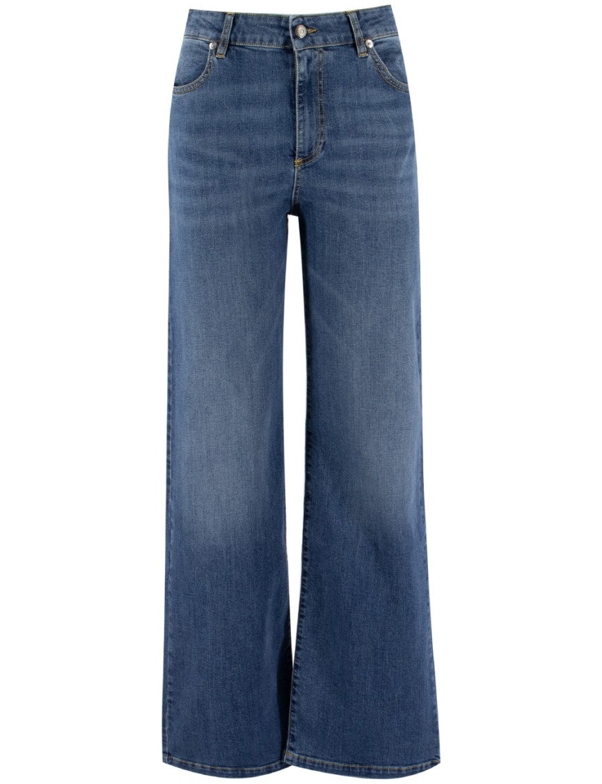 Antonelli Light Blue Wide-Leg Jeans With Timeless Appeal