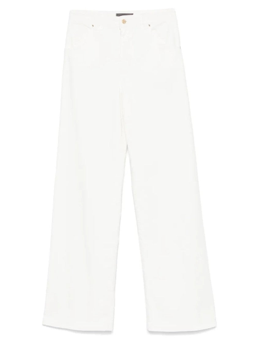 Lorena Antoniazzi White Logo-Patch Jeans