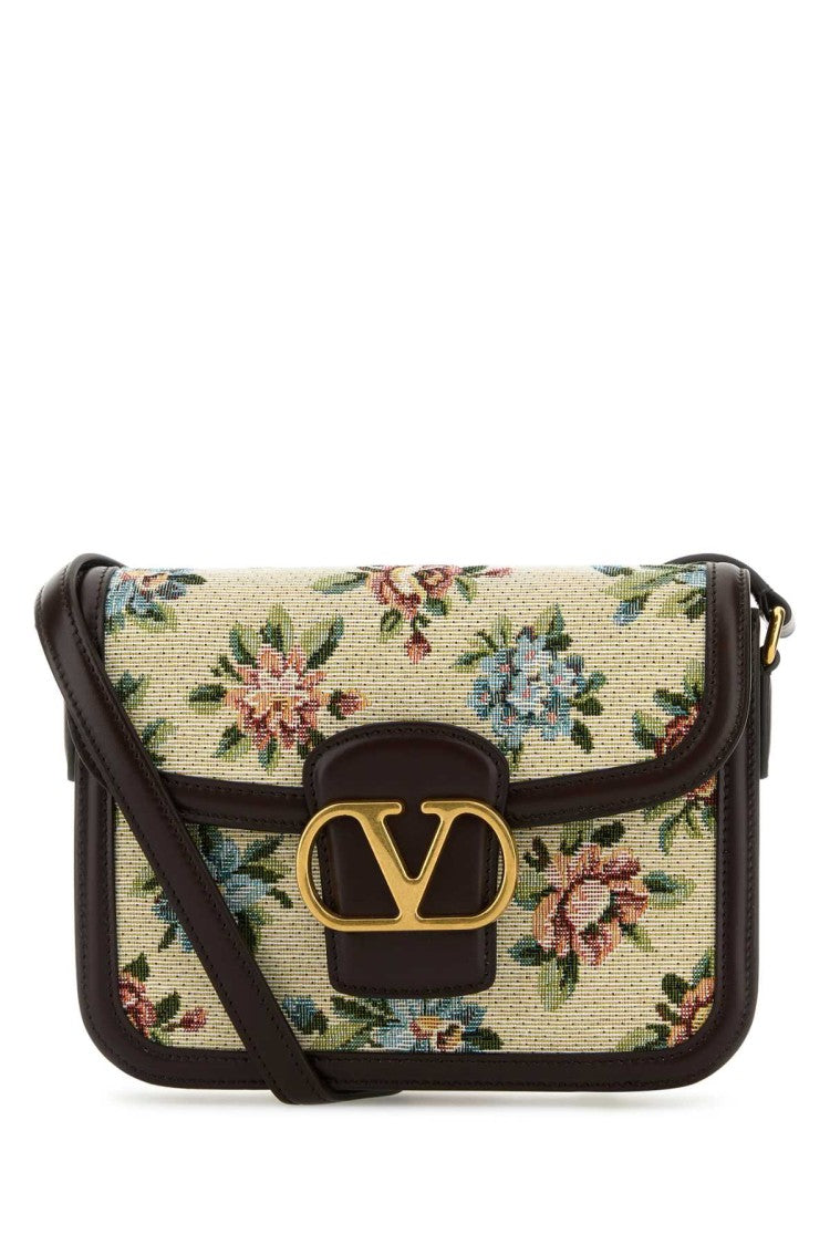 Valentino Garavani Embroidered Fabric 9To5 Crossbody Bag