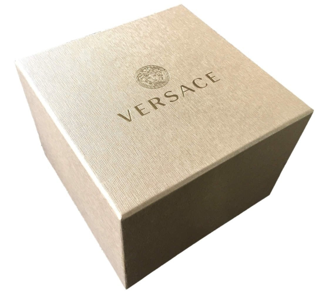 Versace Chronograph Watch With Gold-Tone Stainless Steel Case And Black Dial