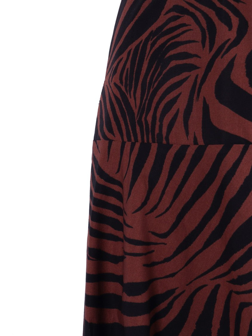 Max Mara Sleeveless Midi Dress With Flared Skirt