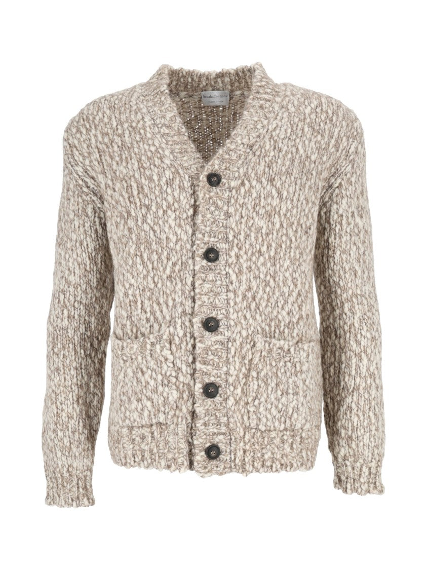 Sette Fili Cashmere Tweed-Knit Patch Pocket Cardigan