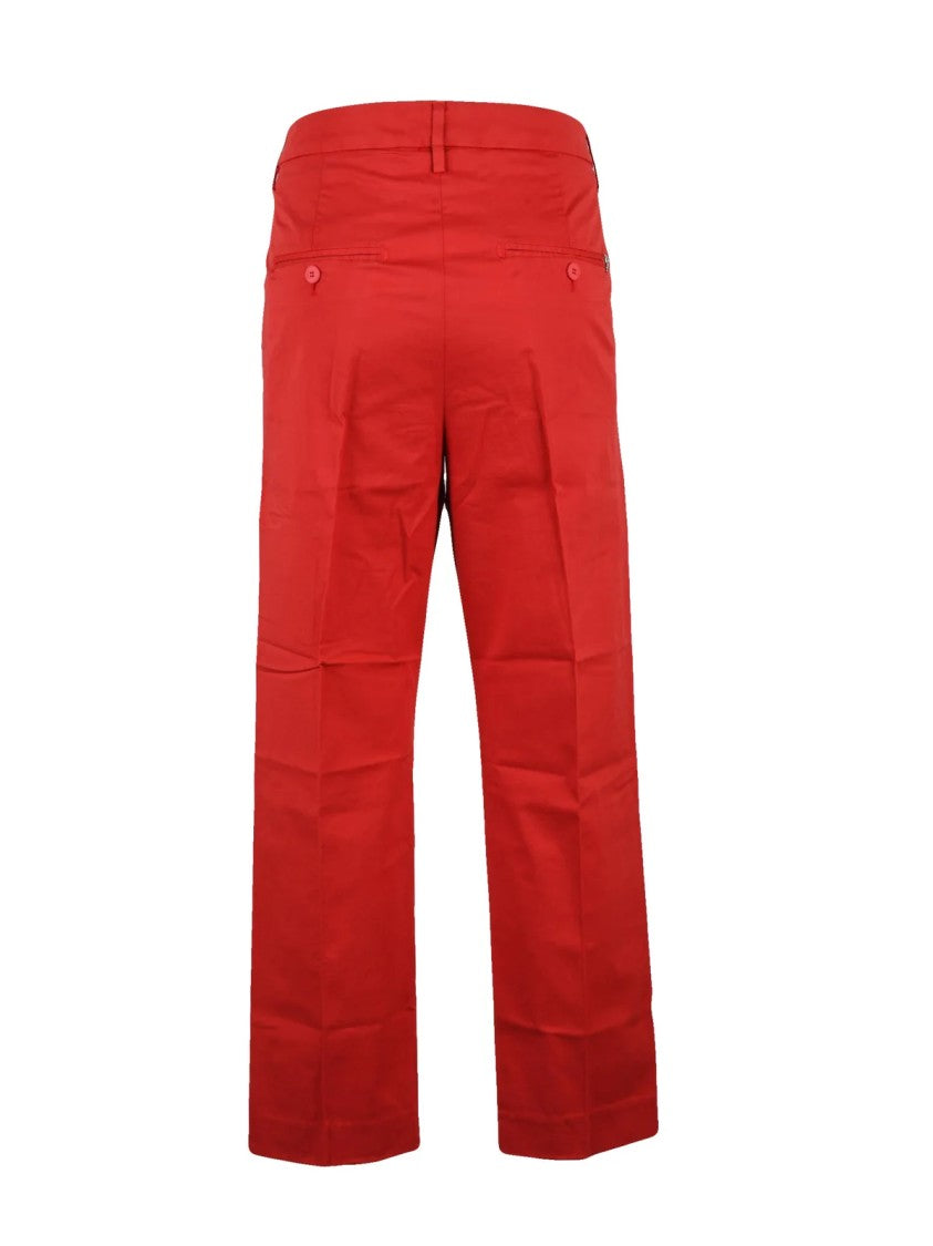 Dondup Red Nima Straight-Leg Trousers