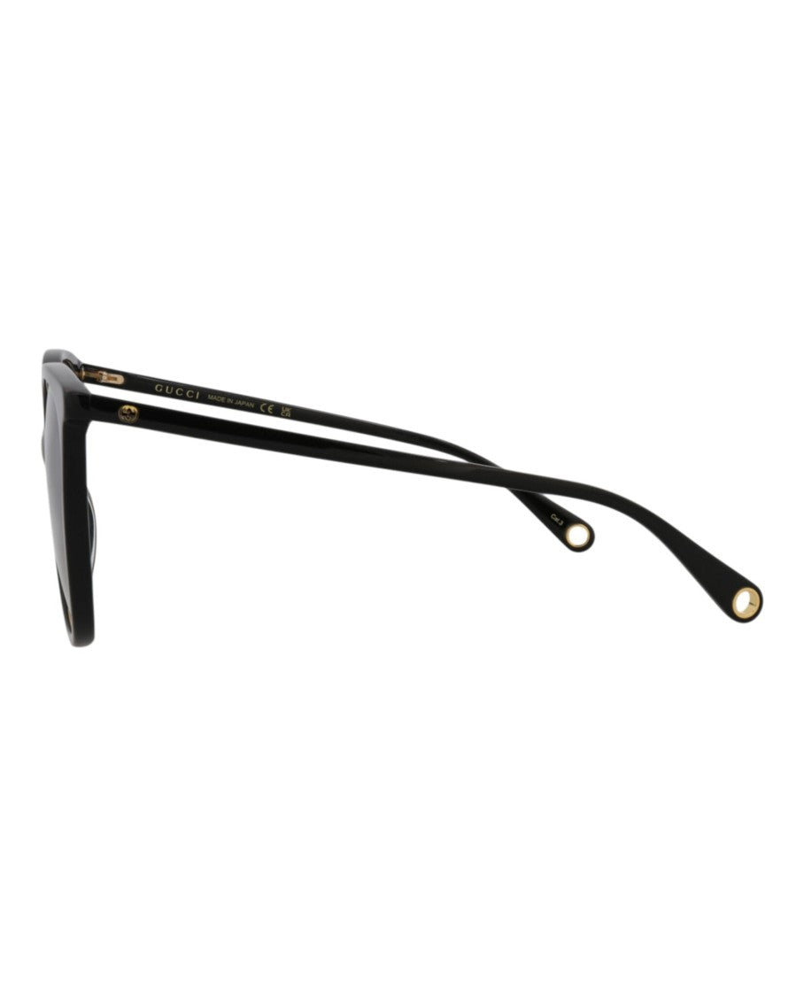 Gucci Round-Frame Acetate Sunglasses With Gold Accents