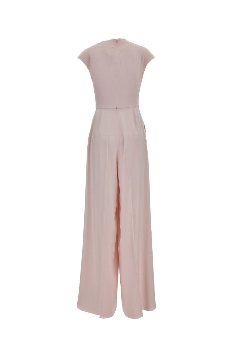 Max Mara Washed Envers Satin Jumpsuit With Draped Bodice