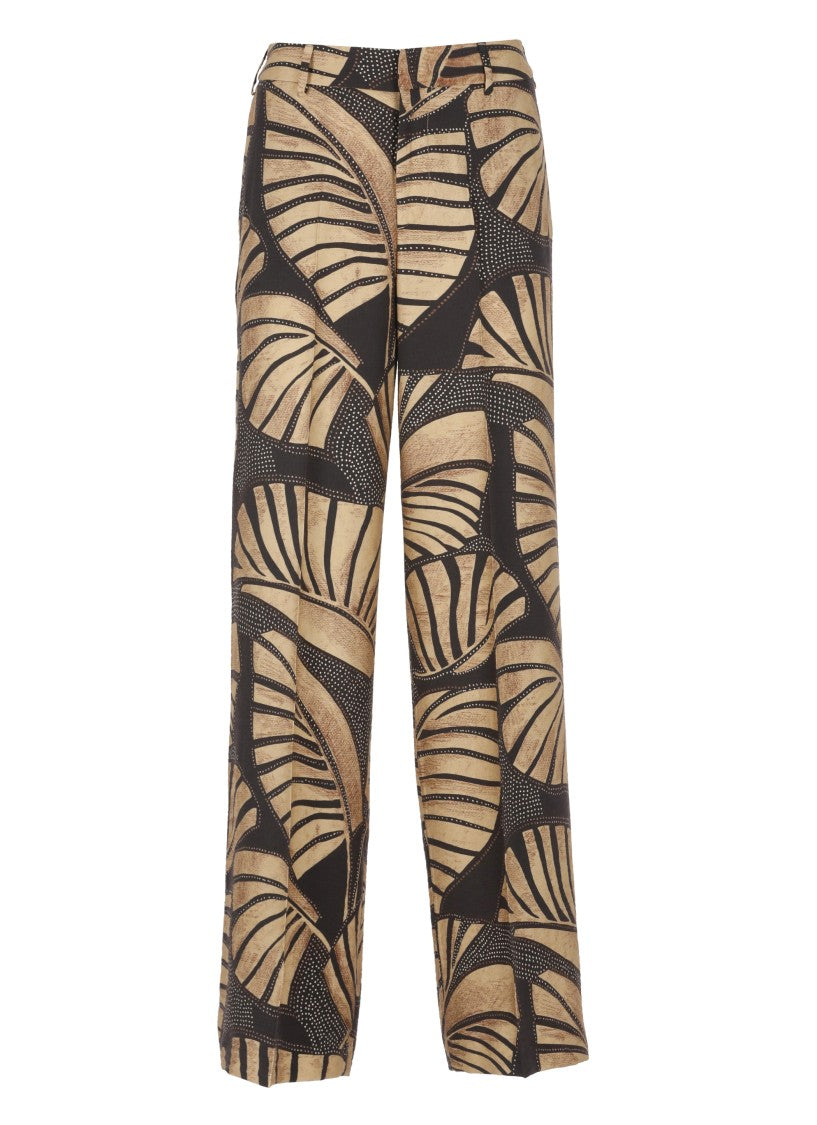 Pt Torino Brown Viscose Palazzo Pants