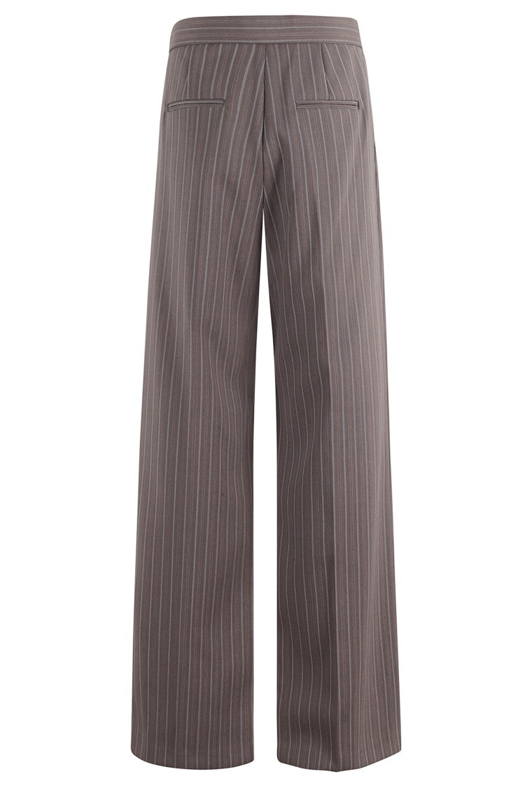 Isabelle Blanche High-Waisted Palazzo Pants With Pinstripe Detail
