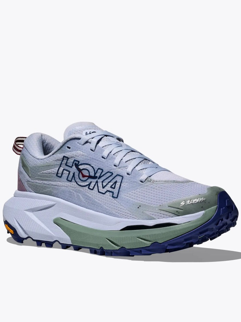 Hoka Blue Mafate 5 Cushioned Mesh Sneakers