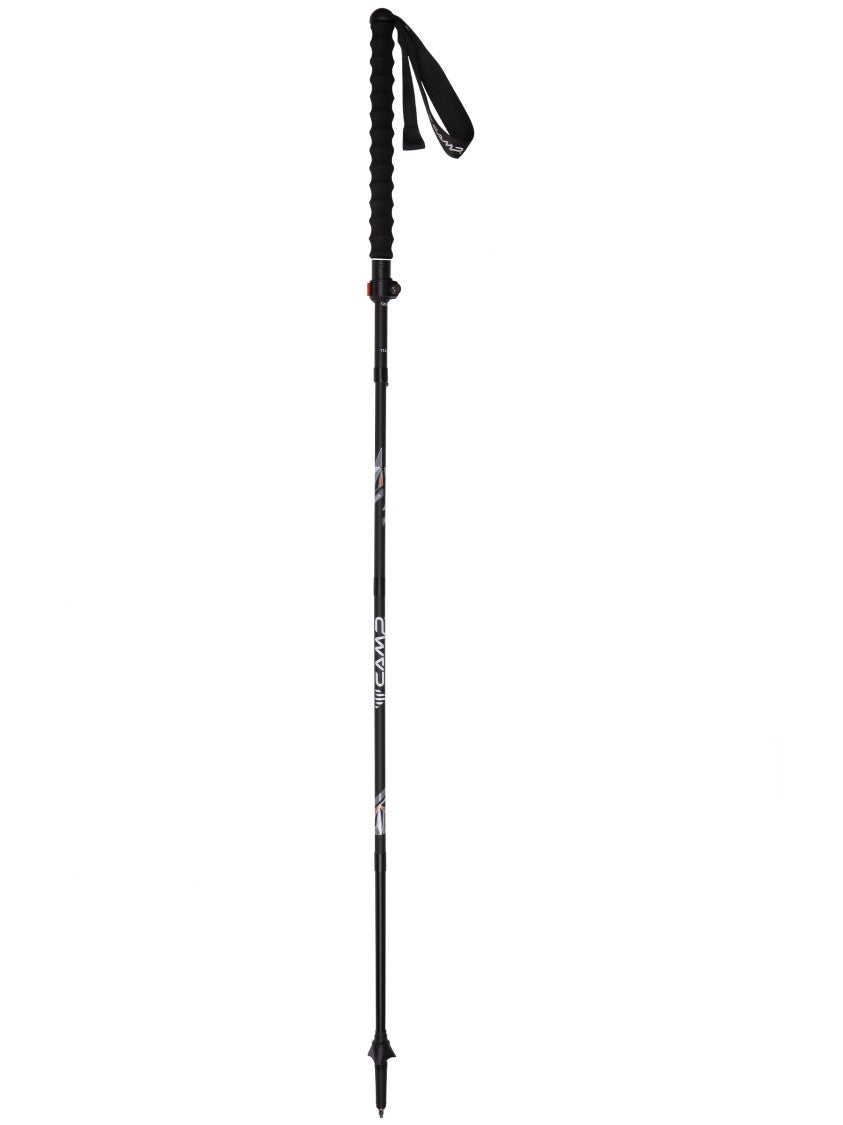 Camp Collapsible Black Trekking Pole With Textured Grip