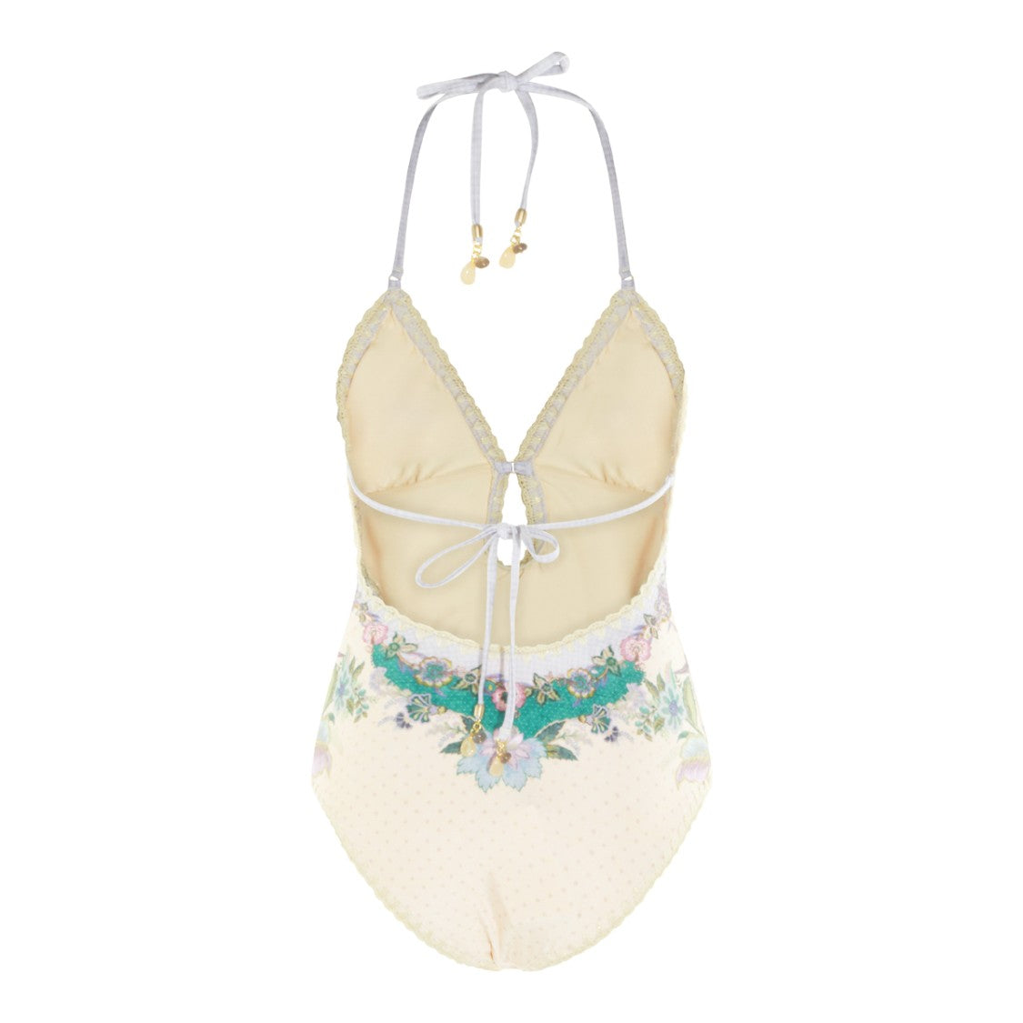 Zimmermann Cream Floral Motif Swimsuit