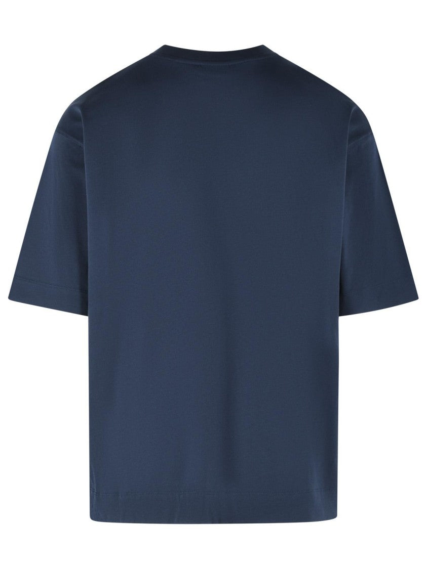 Dries Van Noten 'Heso' Navy Cotton T-Shirt