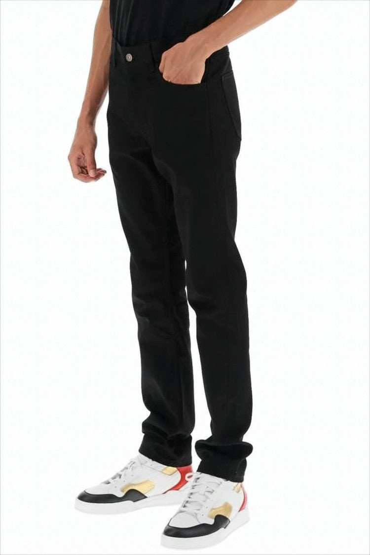 Celine Slim-Fit Black Denim Pants With Classic Five-Pocket Design