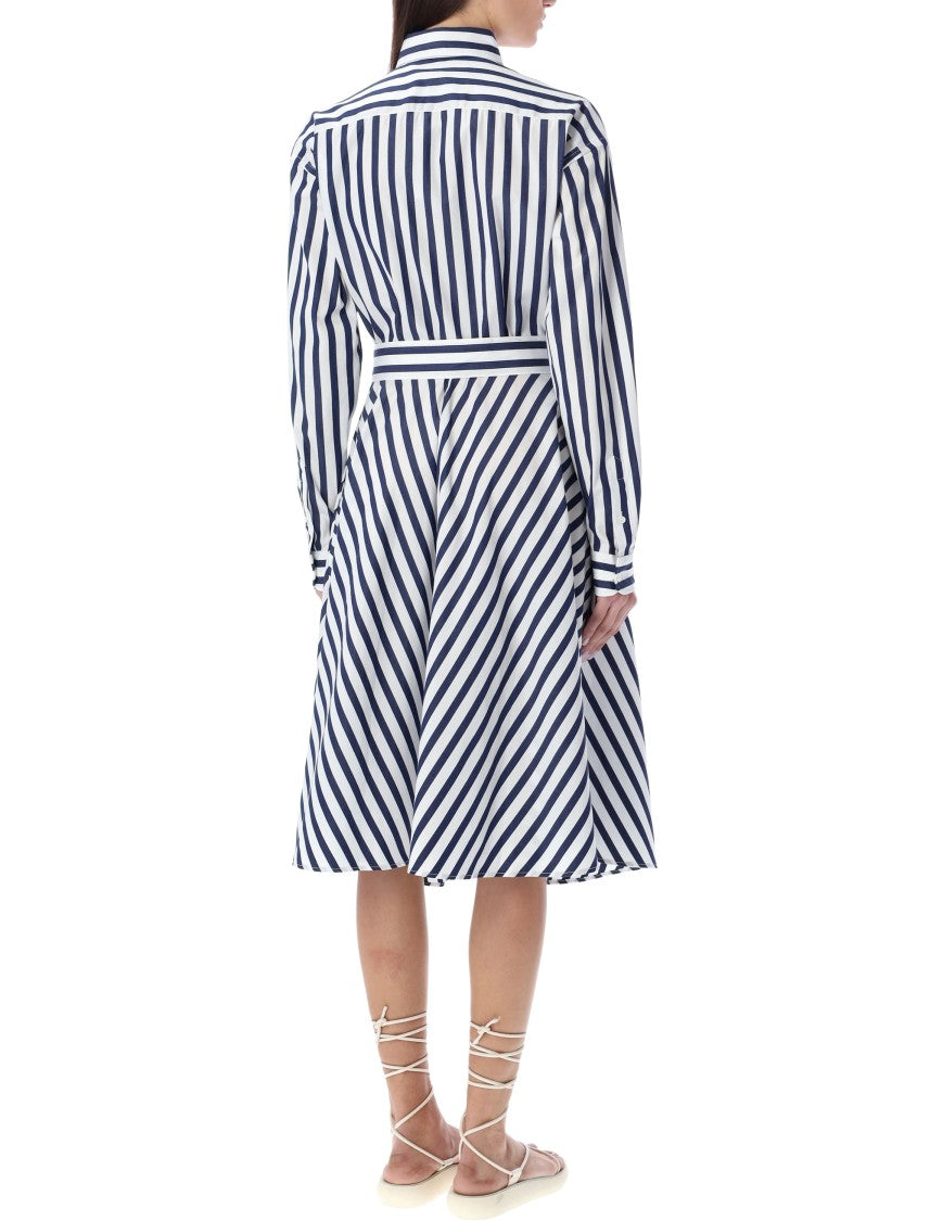 Polo Ralph Lauren Striped Cotton Belted Shirtdress