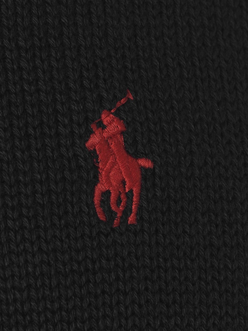 Polo Ralph Lauren Classic Crew Neck Long Sleeve Pullover Sweater With Ribbed Accents