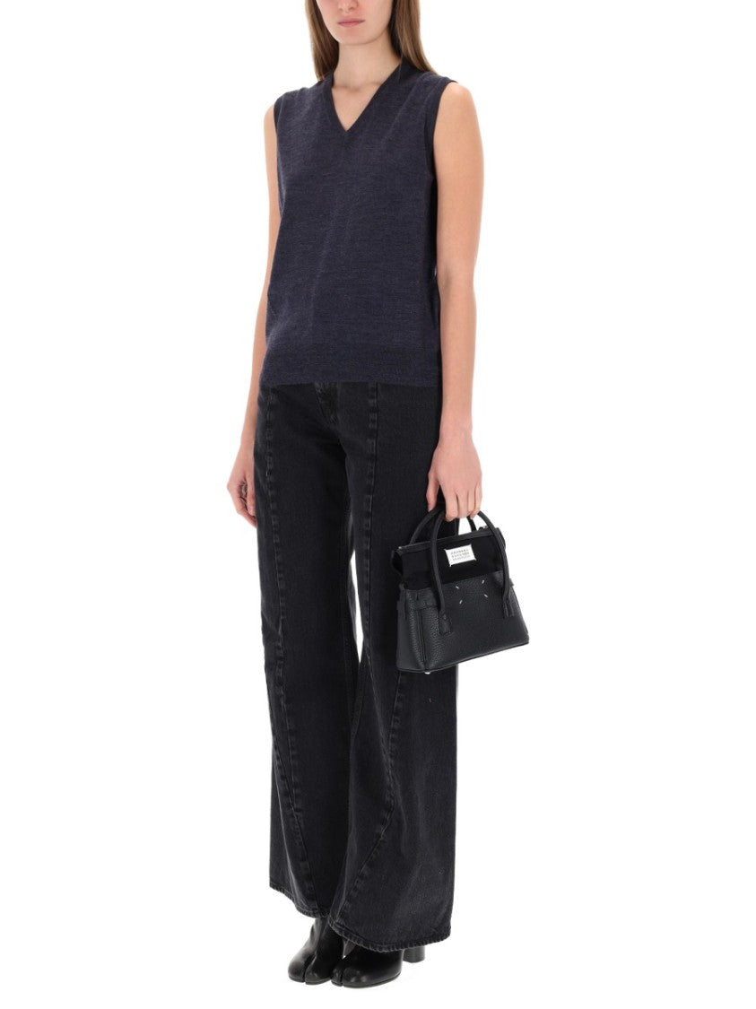 Maison Margiela V-Neck Ribbed Wool Vest