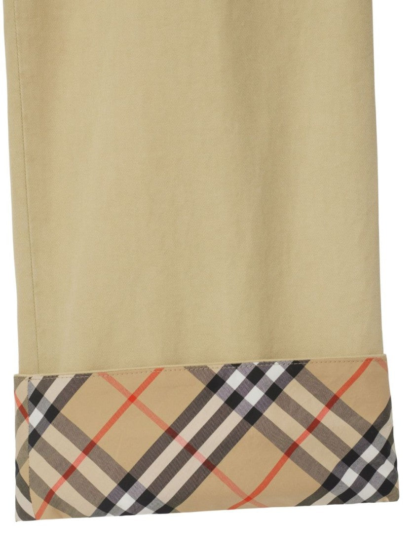 Burberry Wavy Pattern Gabardine Trousers