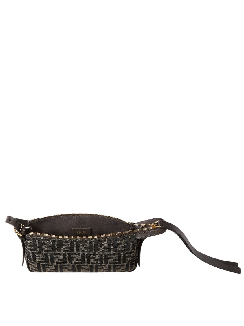 Fendi Zip Top Small Monogram Shoulder Bag