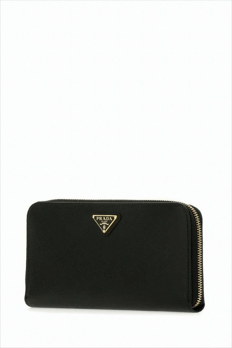 Prada Zip-Around Wallet In Textured Leather