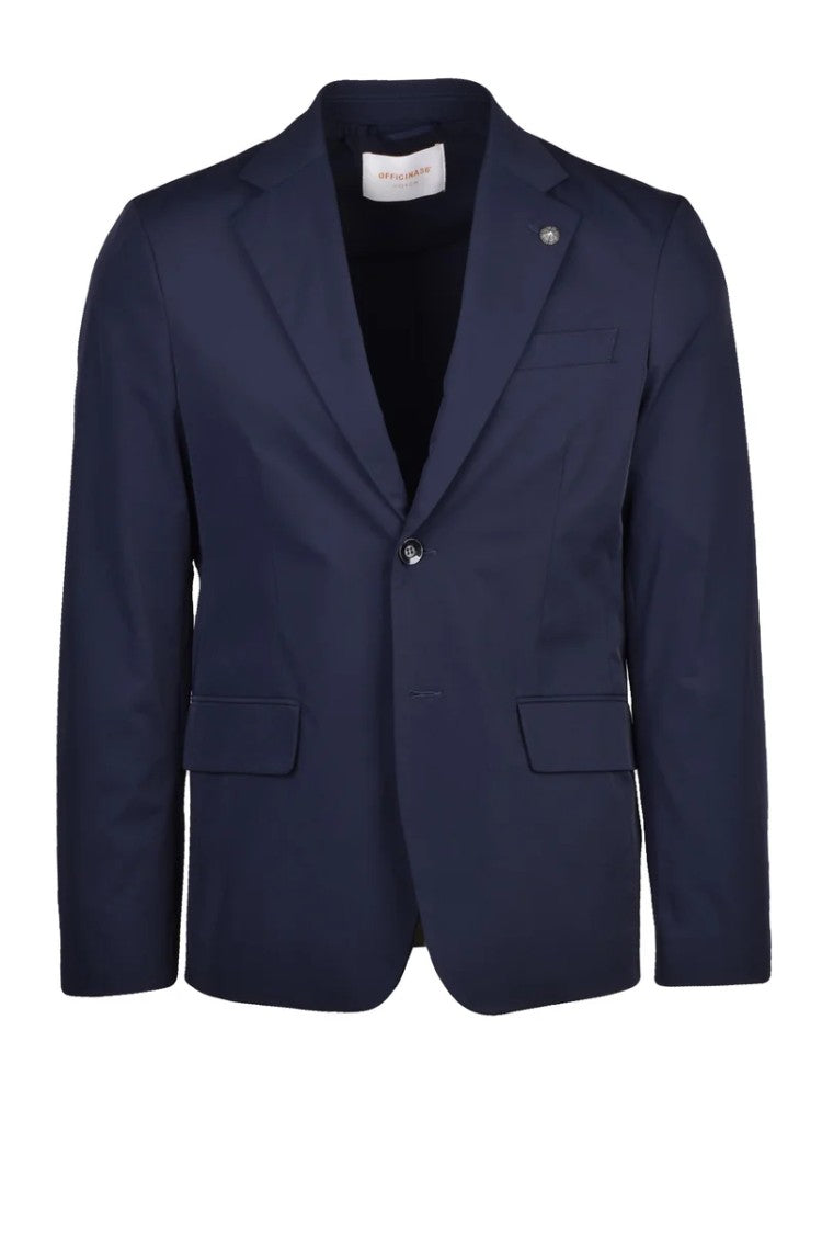 Officina 36 Men's Nylon Effect Jacket - Blue