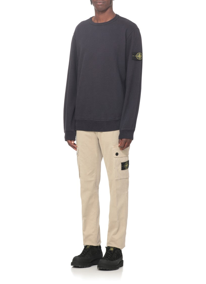 Stone Island Cotton Sweatshirt With Iconic Logo Patch