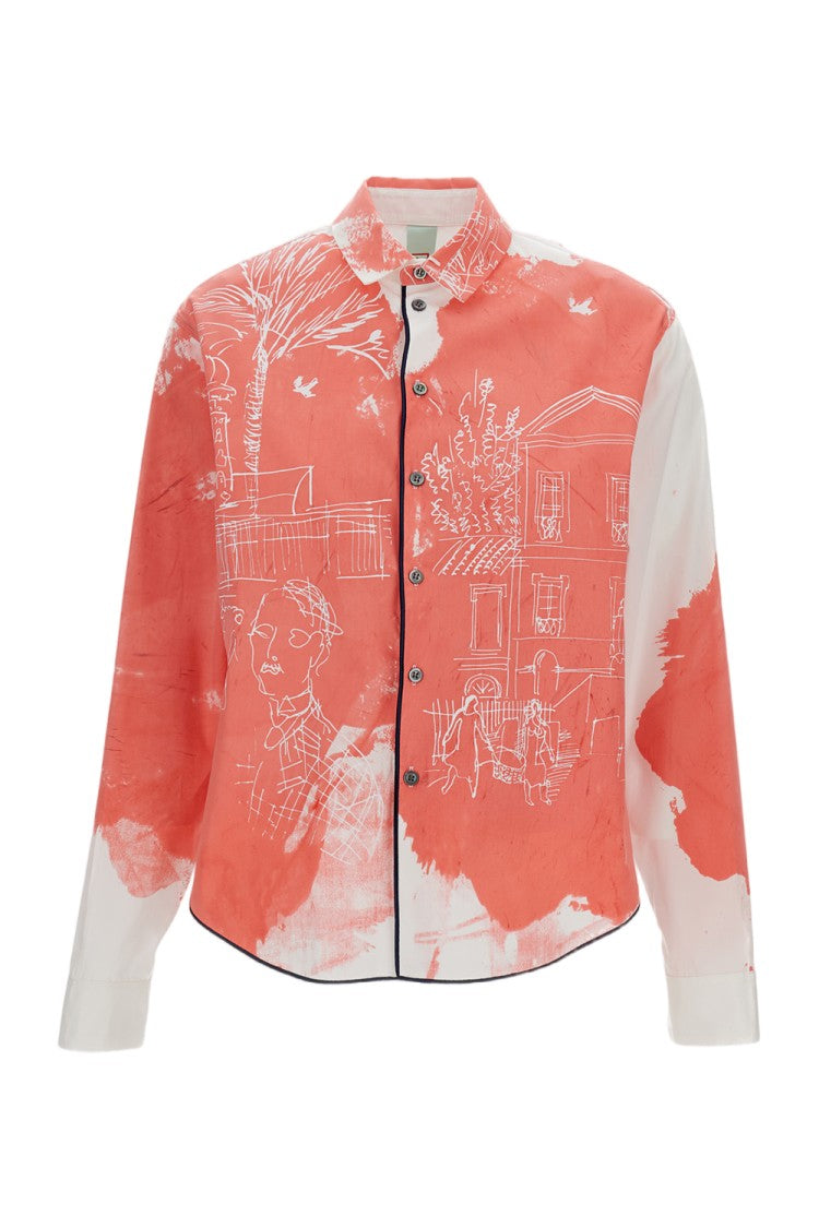 Rohka Artistic Cropped Cotton Shirt With Pointed Collar And Buttoned Cuffs