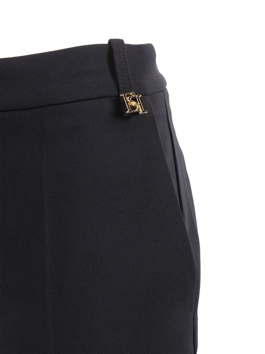 Elisabetta Franchi Slim Fit Straight Leg Straight-Leg Pants