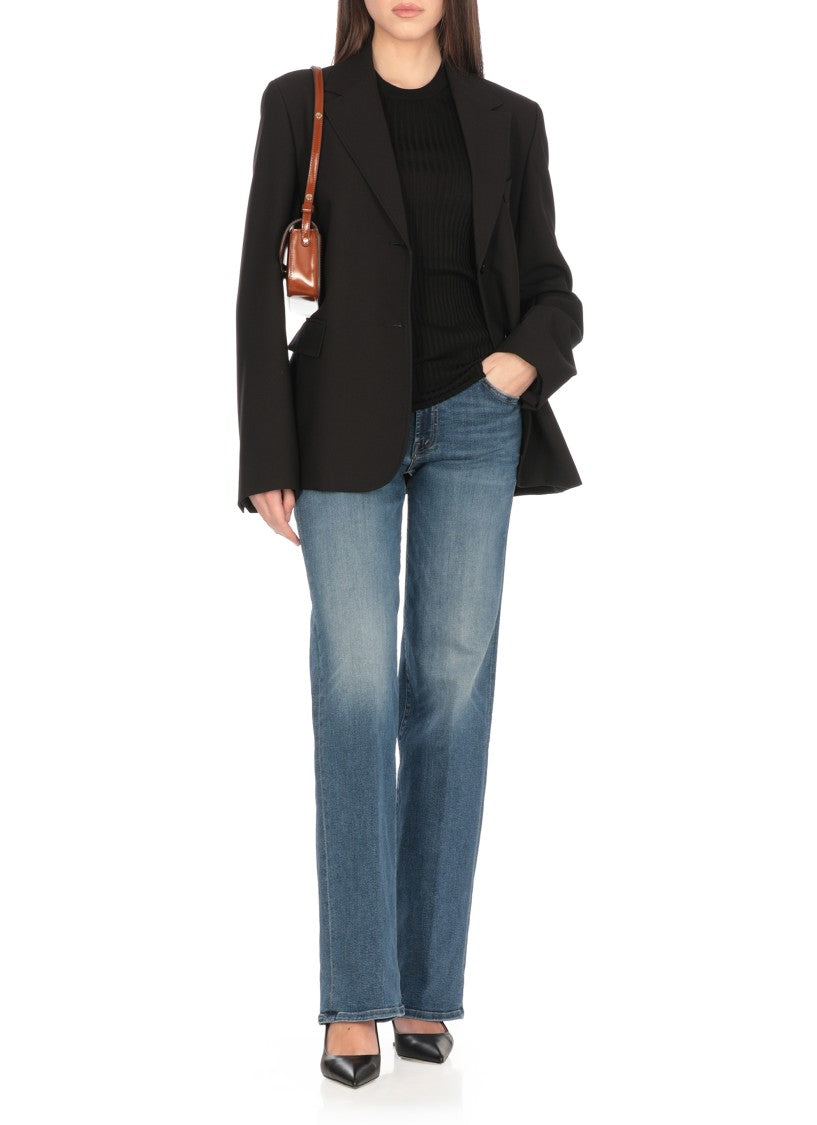 Mother Blue The Mid Rise Maven Sneak Jeans