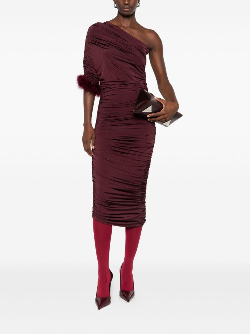 Mugler One-Shoulder Midi Dress