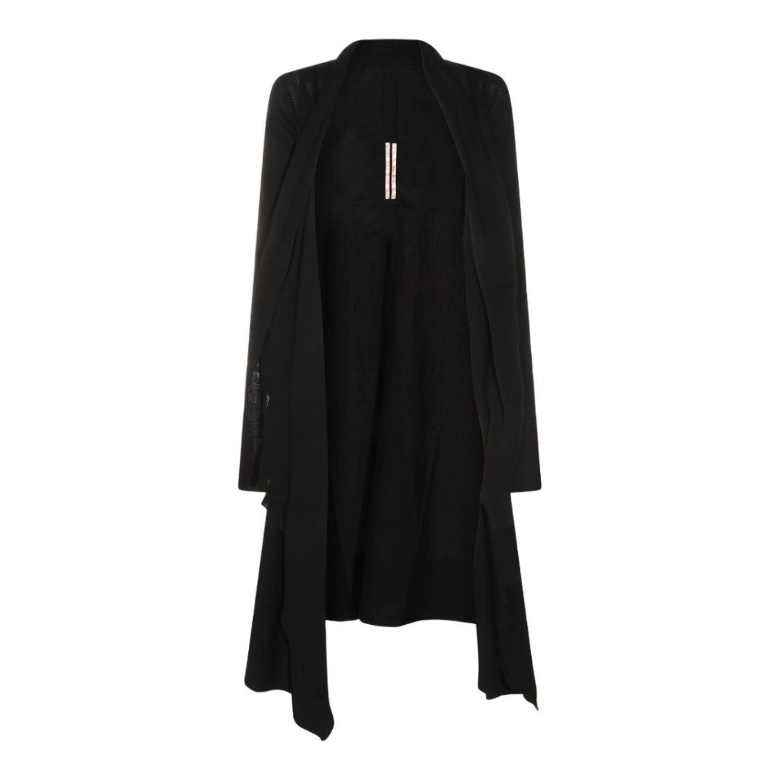 Rick Owens Long Open-Front Sweater With Asymmetrical Hemline