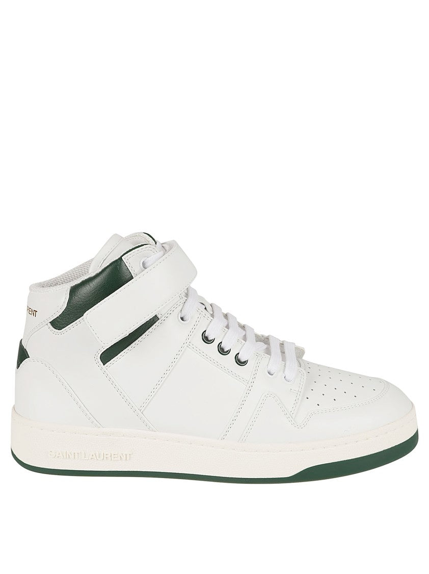 Saint Laurent High-Top Sneakers With Smooth Leather Upper