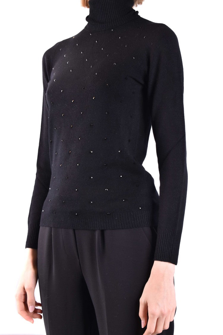 Ermanno Scervino Fitted Turtleneck Sweater With Subtle Embellishments