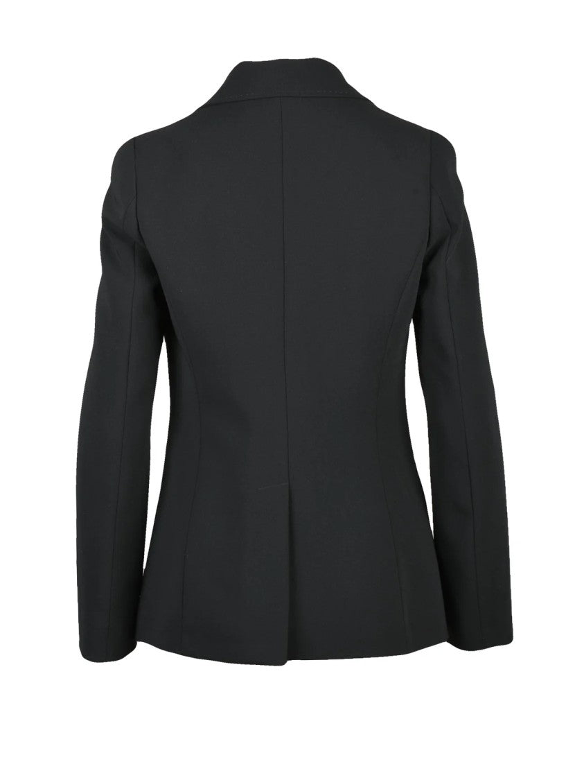 Pennyblack Black Polyester-Blend Tailored Blazer