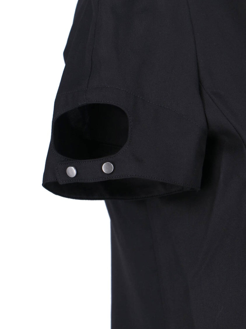 Diesel Black Lyocell Cut-Out Shirt