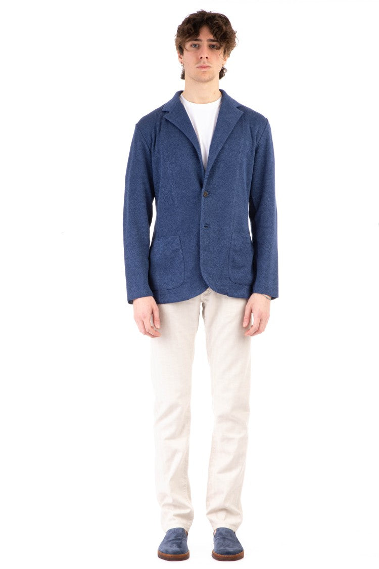 Lardini Linen-Cotton Knit Jacket