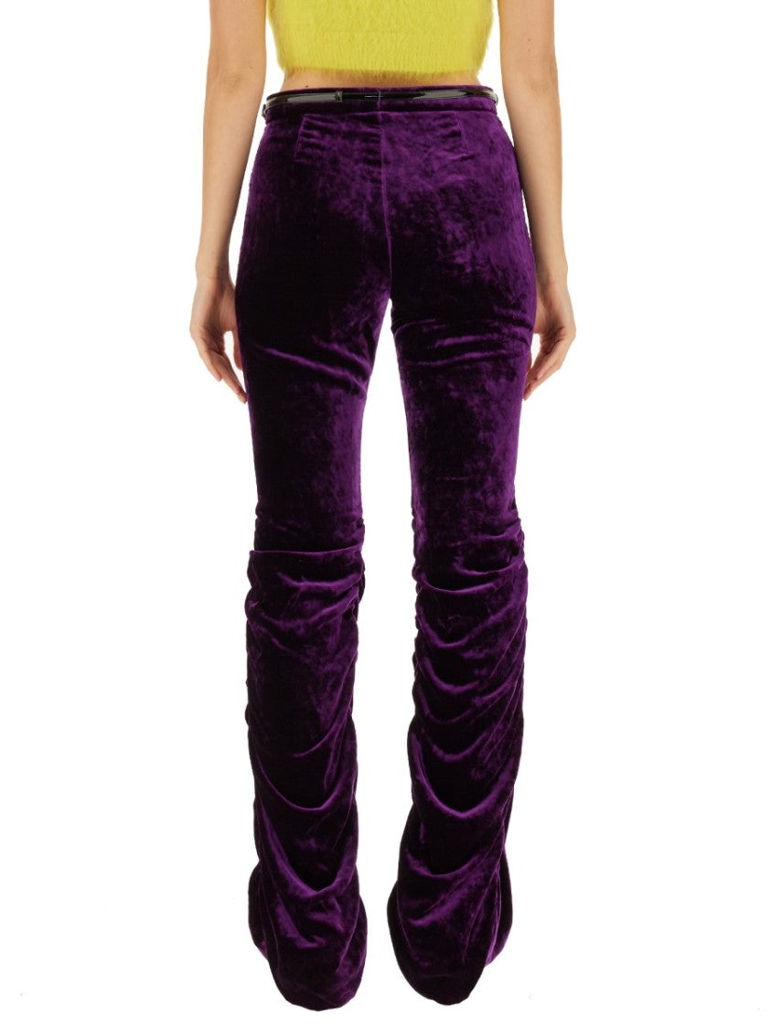 Gucci Tailored Velvet Pants With Straight Leg Cut