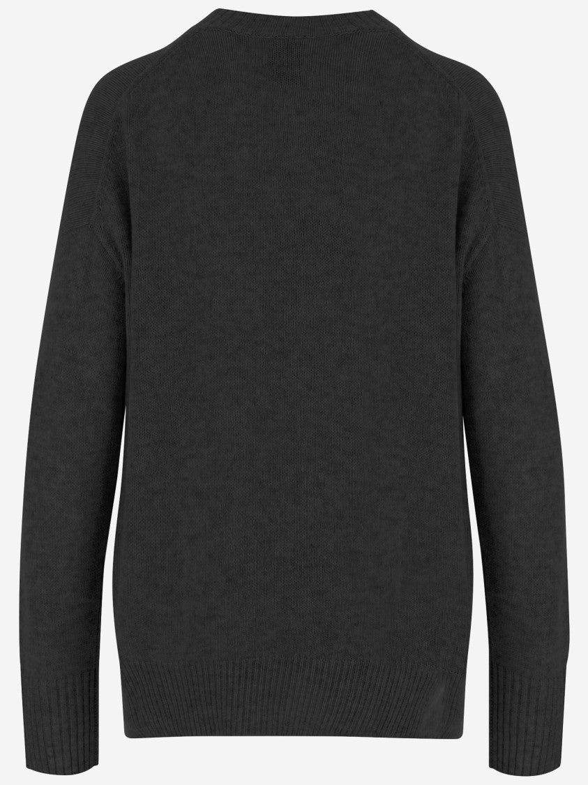 Allude Classic Cashmere Sweater With Crew Neck And Ribbed Finish