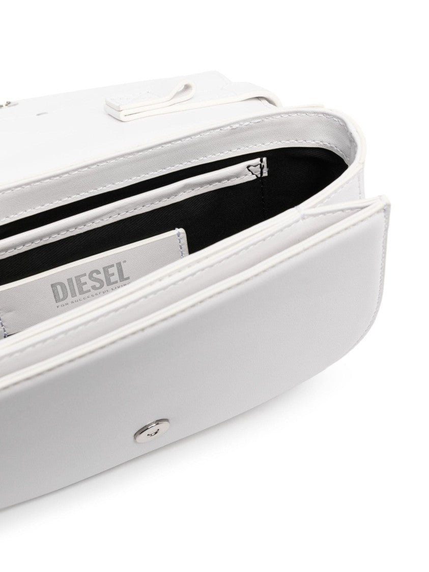 Diesel White 1Dr Nappa Leather Shoulder Bag
