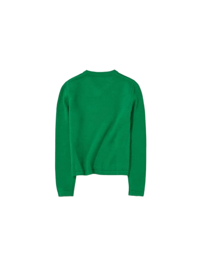 Erl Knitted Sweater With Bold Red Applique