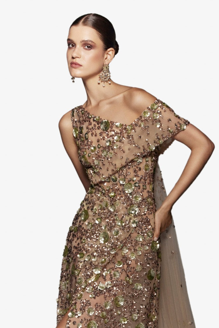 Saiid Kobeisy Tulle Dress, With Envelope Skirt