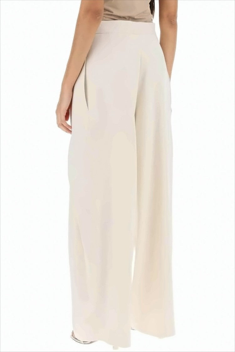 Ami Wide-Leg Pants With Double D-Ring Belt