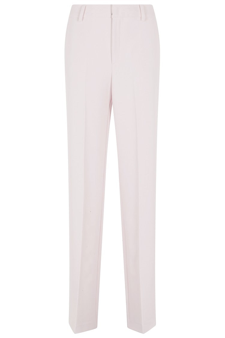 Federica Tosi Pink Straight Cady Belt-Loops Polyester Formal Pants